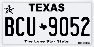 TX license plate BCU9052