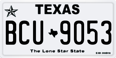 TX license plate BCU9053
