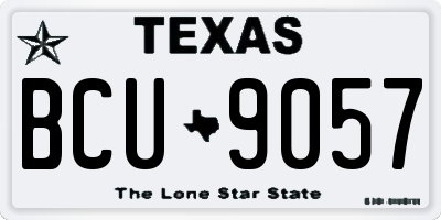 TX license plate BCU9057