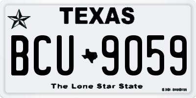 TX license plate BCU9059