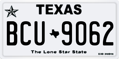 TX license plate BCU9062