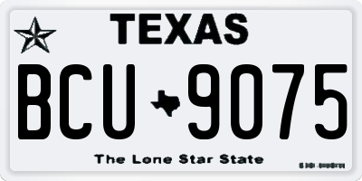 TX license plate BCU9075
