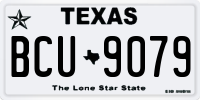 TX license plate BCU9079