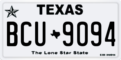 TX license plate BCU9094
