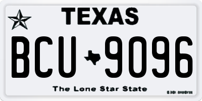 TX license plate BCU9096
