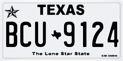 TX license plate BCU9124