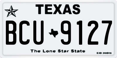 TX license plate BCU9127
