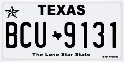 TX license plate BCU9131