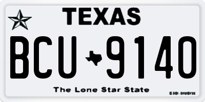 TX license plate BCU9140