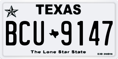 TX license plate BCU9147