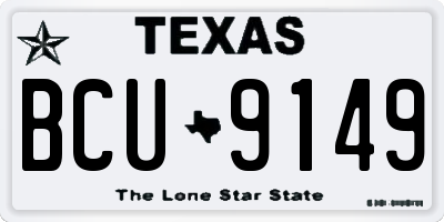 TX license plate BCU9149