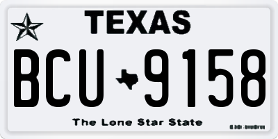 TX license plate BCU9158