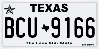 TX license plate BCU9166