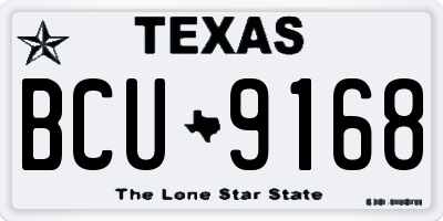 TX license plate BCU9168