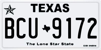 TX license plate BCU9172