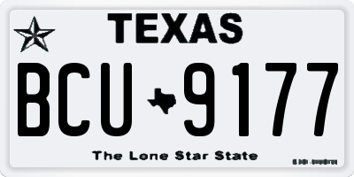 TX license plate BCU9177