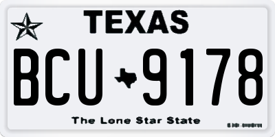TX license plate BCU9178