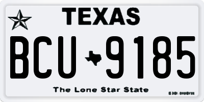TX license plate BCU9185
