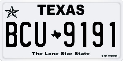 TX license plate BCU9191