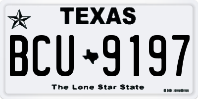 TX license plate BCU9197
