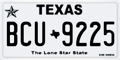TX license plate BCU9225