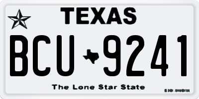 TX license plate BCU9241