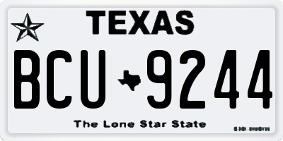 TX license plate BCU9244