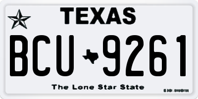 TX license plate BCU9261