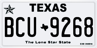 TX license plate BCU9268