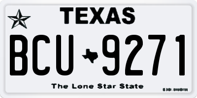 TX license plate BCU9271