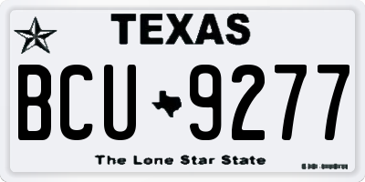 TX license plate BCU9277