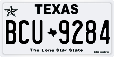 TX license plate BCU9284