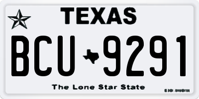 TX license plate BCU9291