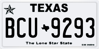 TX license plate BCU9293