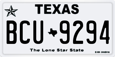 TX license plate BCU9294