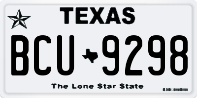 TX license plate BCU9298