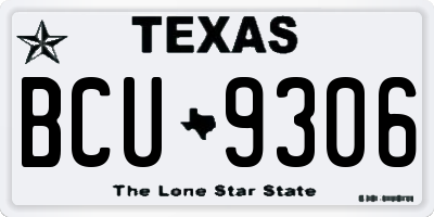 TX license plate BCU9306