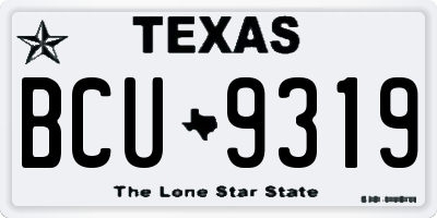 TX license plate BCU9319