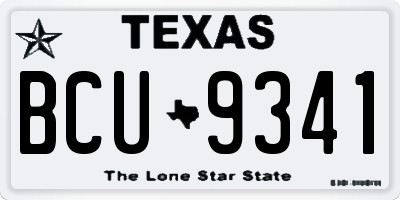 TX license plate BCU9341