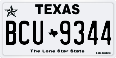 TX license plate BCU9344