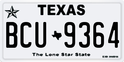 TX license plate BCU9364
