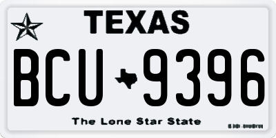 TX license plate BCU9396