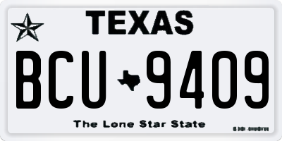 TX license plate BCU9409