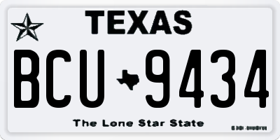 TX license plate BCU9434