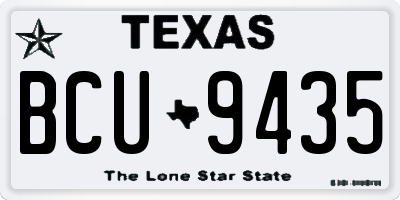 TX license plate BCU9435