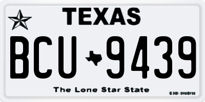 TX license plate BCU9439
