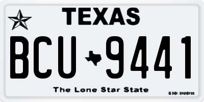 TX license plate BCU9441