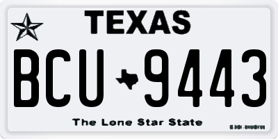 TX license plate BCU9443