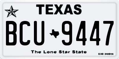TX license plate BCU9447