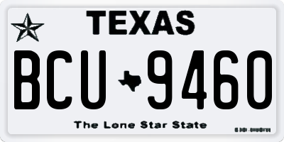 TX license plate BCU9460